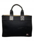 BURBERRY BLUE LABELバーバリーロンドンブルーレーベル）の古着「キャンバストートバッグ」｜ブラック