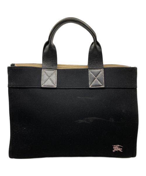 BURBERRY BLUE LABEL（バーバリーロンドンブルーレーベル）BURBERRY BLUE LABEL (バーバリーロンドンブルーレーベル) キャンバストートバッグ ブラックの古着・服飾アイテム
