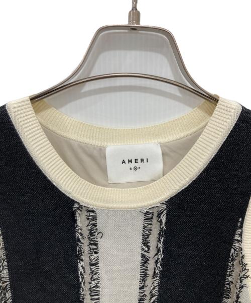 Ameri（アメリ）Ameri (アメリ) MULTI STRIPE JACQUARD DRESS ブラック サイズ:Mの古着・服飾アイテム