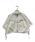 PRANK PROJECTプランクプロジェクト）の古着「Bicolor Cropped Zip Topsハーフジップシャツ」｜ホワイト