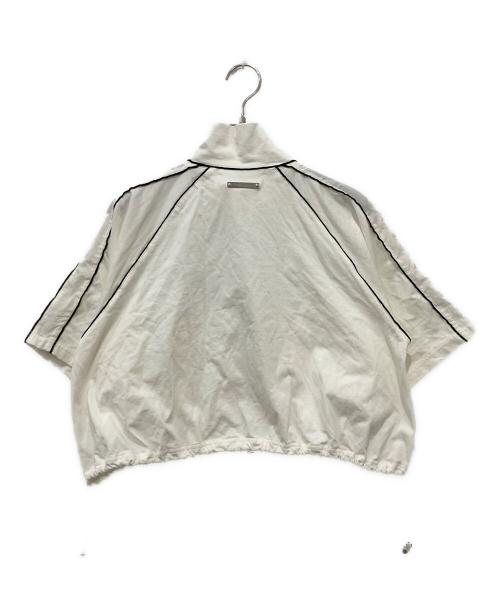 PRANK PROJECT（プランクプロジェクト）PRANK PROJECT (プランクプロジェクト) Bicolor Cropped Zip Topsハーフジップシャツ ホワイト サイズ:Fの古着・服飾アイテム