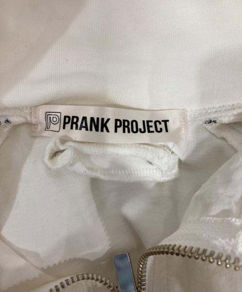 PRANK PROJECT（プランクプロジェクト）PRANK PROJECT (プランクプロジェクト) Bicolor Cropped Zip Topsハーフジップシャツ ホワイト サイズ:Fの古着・服飾アイテム