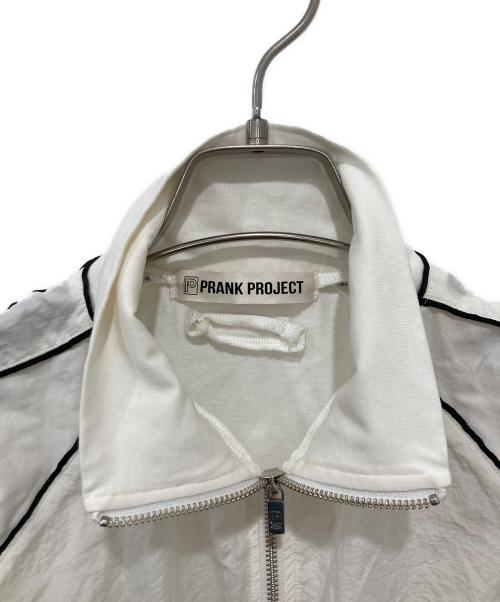 PRANK PROJECT（プランクプロジェクト）PRANK PROJECT (プランクプロジェクト) Bicolor Cropped Zip Topsハーフジップシャツ ホワイト サイズ:Fの古着・服飾アイテム