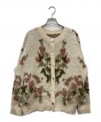 larutaラルータ）の古着「花柄ジャガードシャギー2WAYニット」｜ベージュ