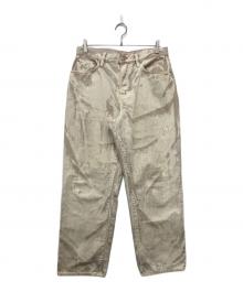 stussy（ステューシー）の古着「Distressed Canvas Big Ol Jeans」｜ベージュ