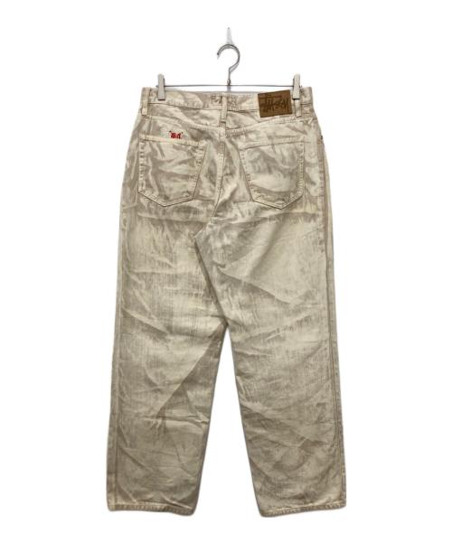 stussy（ステューシー）stussy (ステューシー) Distressed Canvas Big Ol Jeans ベージュ サイズ:W30の古着・服飾アイテム