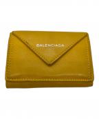 BALENCIAGAバレンシアガ）の古着「ペーパーミニウォレット」｜イエロー