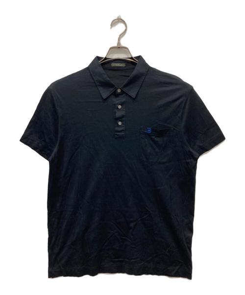 Berluti（ベルルッティ）Berluti (ベルルッティ) ロゴ刺繍ポロシャツ ブラック サイズ:R52の古着・服飾アイテム