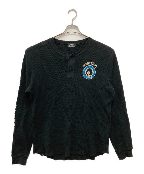 Hysteric Glamour（ヒステリックグラマー）Hysteric Glamour (ヒステリックグラマー) ヘンリーネックカットソー ブラック サイズ:Lの古着・服飾アイテム