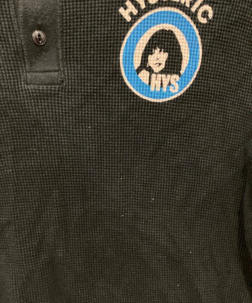 Hysteric Glamour（ヒステリックグラマー）Hysteric Glamour (ヒステリックグラマー) ヘンリーネックカットソー ブラック サイズ:Lの古着・服飾アイテム