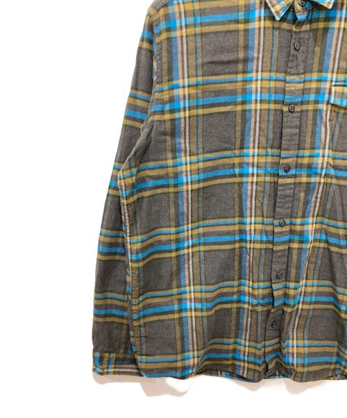 Patagonia（パタゴニア）Patagonia (パタゴニア) ネルシャツ ブラウン×ブルー サイズ:XLの古着・服飾アイテム