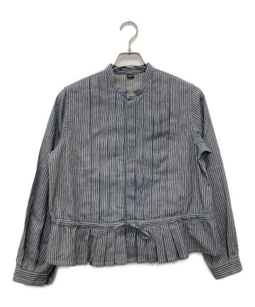 45R（フォーティファイブ・アール）45R (フォーティファイブ・アール) インドカディシャツデニムのタックブラウス ベージュ×ブルー サイズ:2の古着・服飾アイテム