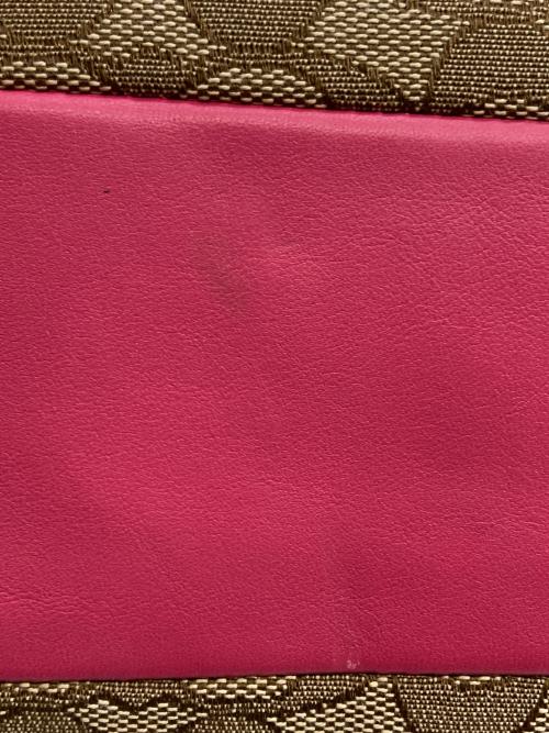 COACH（コーチ）COACH (コーチ) シグネチャー2WAYバッグ ベージュ×ピンクの古着・服飾アイテム