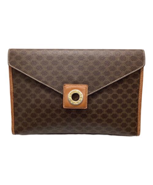 CELINE（セリーヌ）CELINE (セリーヌ) マカダム柄クラッチバッグ ブラウンの古着・服飾アイテム