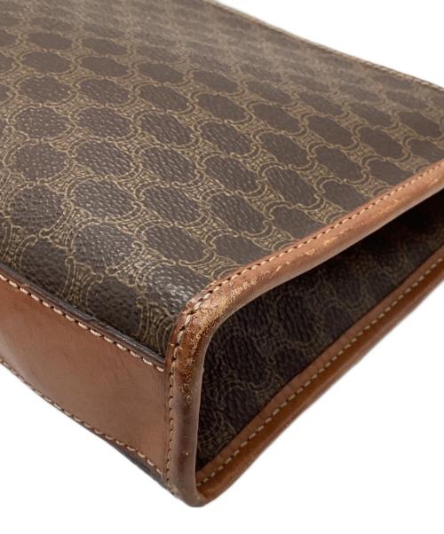 CELINE（セリーヌ）CELINE (セリーヌ) マカダム柄クラッチバッグ ブラウンの古着・服飾アイテム