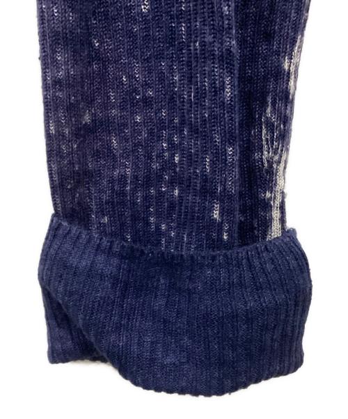 DIESEL（ディーゼル）DIESEL (ディーゼル) K-ROD Linen jumper with logo graphic ブルー×グレー サイズ:Mの古着・服飾アイテム