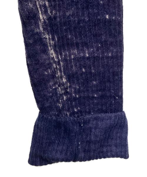 DIESEL（ディーゼル）DIESEL (ディーゼル) K-ROD Linen jumper with logo graphic ブルー×グレー サイズ:Mの古着・服飾アイテム