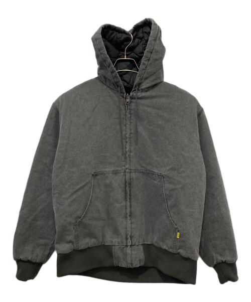 PLANET OF EARTH（プラネットオブアース）PLANET OF EARTH (プラネットオブアース) ピグメントダックフードブルゾン グレー サイズ:Lの古着・服飾アイテム
