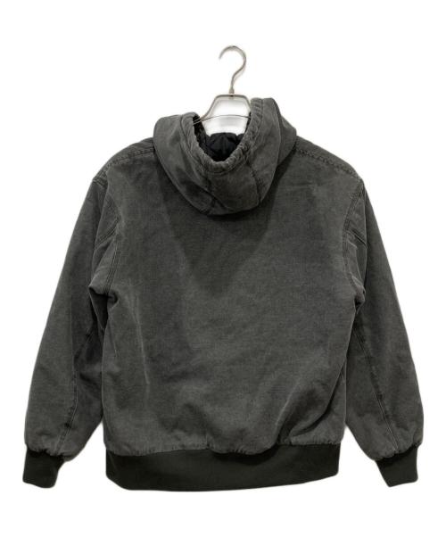 PLANET OF EARTH（プラネットオブアース）PLANET OF EARTH (プラネットオブアース) ピグメントダックフードブルゾン グレー サイズ:Lの古着・服飾アイテム