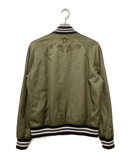 COACH（コーチ）COACH (コーチ) 稲妻刺繍スタジャン カーキ サイズ:Mの古着・服飾アイテム