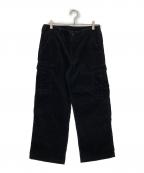 CarHarttカーハート）の古着「コーデュロイカーゴパンツ」｜ブラック