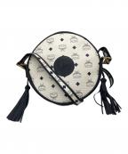 MCMエムシーエム）の古着「ヴィンセント柄サークルショルダーバッグ」｜ネイビー