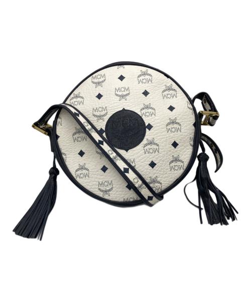 MCM（エムシーエム）MCM (エムシーエム) ヴィンセント柄サークルショルダーバッグ ネイビーの古着・服飾アイテム