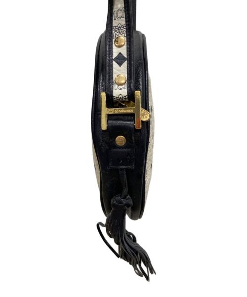 MCM（エムシーエム）MCM (エムシーエム) ヴィンセント柄サークルショルダーバッグ ネイビーの古着・服飾アイテム