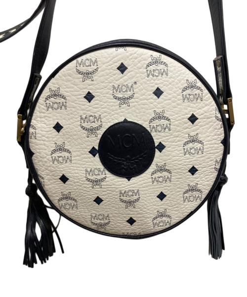 MCM（エムシーエム）MCM (エムシーエム) ヴィンセント柄サークルショルダーバッグ ネイビーの古着・服飾アイテム