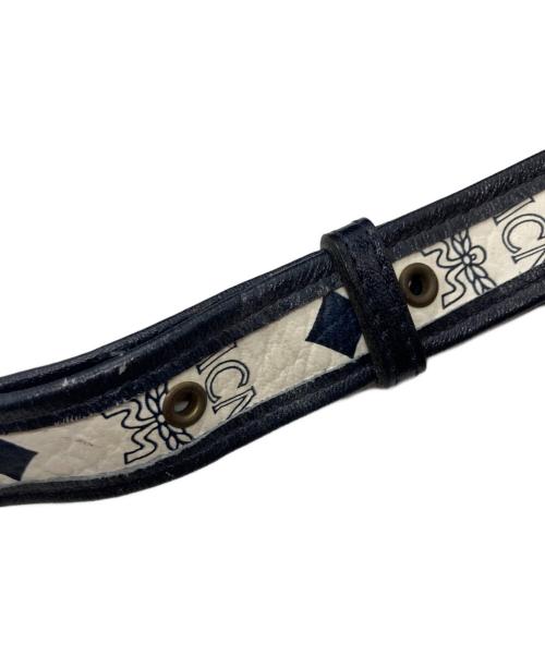 MCM（エムシーエム）MCM (エムシーエム) ヴィンセント柄サークルショルダーバッグ ネイビーの古着・服飾アイテム