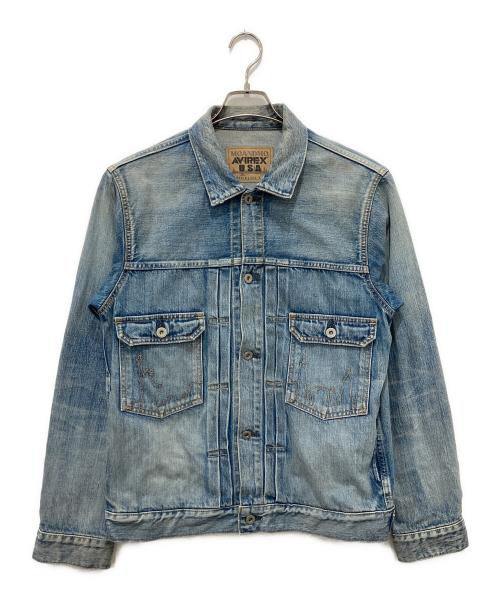 AVIREX（アヴィレックス）AVIREX (アヴィレックス) MOANDMOCLOTHING デニムジャケット/AVIREX × MOANDMOCLOTHING/ICON DENIM JACKET インディゴ サイズ:Mの古着・服飾アイテム
