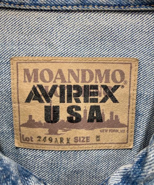 AVIREX（アヴィレックス）AVIREX (アヴィレックス) MOANDMOCLOTHING デニムジャケット/AVIREX × MOANDMOCLOTHING/ICON DENIM JACKET インディゴ サイズ:Mの古着・服飾アイテム