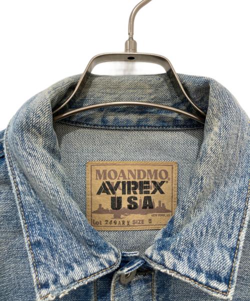 AVIREX（アヴィレックス）AVIREX (アヴィレックス) MOANDMOCLOTHING デニムジャケット/AVIREX × MOANDMOCLOTHING/ICON DENIM JACKET インディゴ サイズ:Mの古着・服飾アイテム