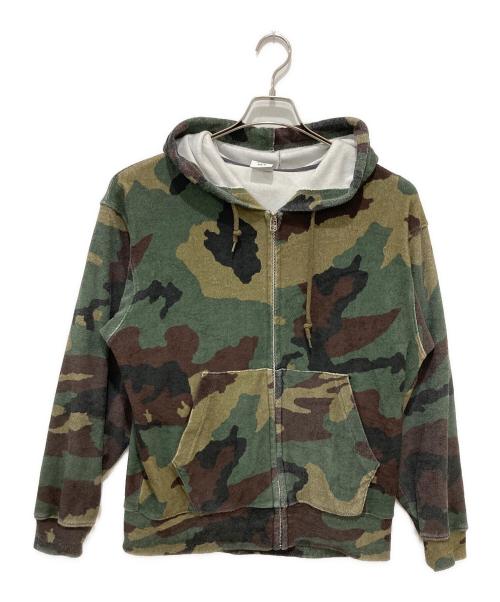 AVIREX（アヴィレックス）AVIREX (アヴィレックス) PILE CAMO ZIP UP HOODIE オリーブ サイズ:Mの古着・服飾アイテム