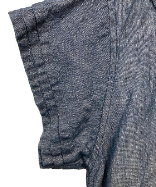 45R（フォーティファイブ・アール）45R (フォーティファイブ・アール) 綿麻シャンブレーのカットワークワンピース インディゴ サイズ:FREEの古着・服飾アイテム