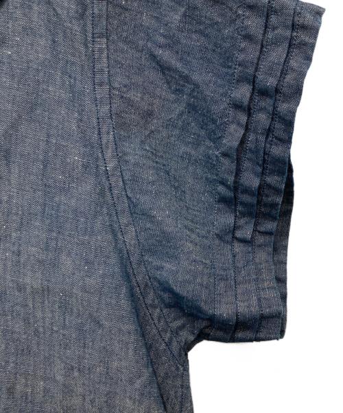 45R（フォーティファイブ・アール）45R (フォーティファイブ・アール) 綿麻シャンブレーのカットワークワンピース インディゴ サイズ:FREEの古着・服飾アイテム