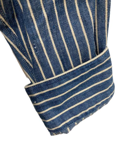 45R（フォーティファイブ・アール）45R (フォーティファイブ・アール) インドカディシャツデニムの908スタンドグランパプルシャツ インディゴ サイズ:2の古着・服飾アイテム