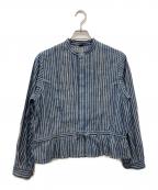 45Rフォーティファイブ・アール）の古着「インドカディシャツデニムのタックブラウス」｜インディゴ