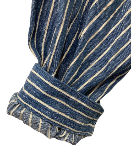 45R（フォーティファイブ・アール）45R (フォーティファイブ・アール) インドカディシャツデニムのタックブラウス インディゴ サイズ:2の古着・服飾アイテム