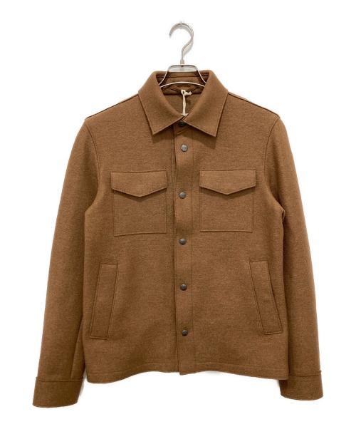 HERNO（ヘルノ）HERNO (ヘルノ) オーガニックボイルドウール シャツジャケット ブラウン サイズ:44の古着・服飾アイテム