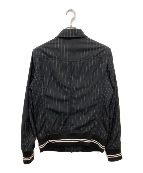 DIESEL Black Gold（ディーゼル ブラック ゴールド）DIESEL Black Gold (ディーゼル ブラック ゴールド) ストライプジャケット ブラック サイズ:48の古着・服飾アイテム