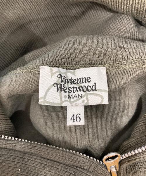 Vivienne Westwood man（ヴィヴィアン ウェストウッド マン）Vivienne Westwood man (ヴィヴィアン ウェストウッド マン) ジップアップニット カーキ サイズ:46の古着・服飾アイテム