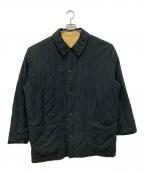 HERMESエルメス）の古着「キルティングリバーシブルコート」｜ブラック×イエロー