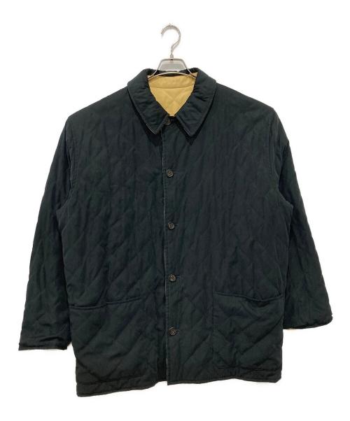HERMES（エルメス）HERMES (エルメス) キルティングリバーシブルコート ブラック×イエロー サイズ:52の古着・服飾アイテム