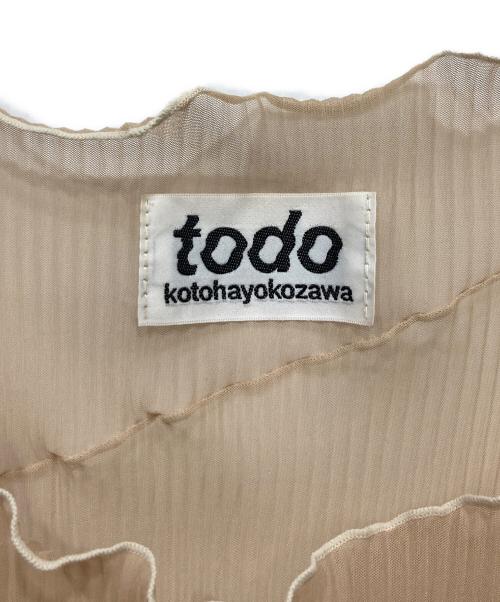 todo kotohayokozawa（トゥードゥー コトハヨコザワ）todo kotohayokozawa (トゥードゥー コトハヨコザワ) ノースリーブメロウブラウス ベージュ サイズ:-の古着・服飾アイテム
