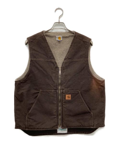 CarHartt（カーハート）CarHartt (カーハート) ダックベスト ブラウン サイズ:Lの古着・服飾アイテム