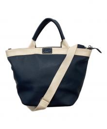 KITAMURA（キタムラ）の古着「レザー2WAYバッグ」｜ネイビー