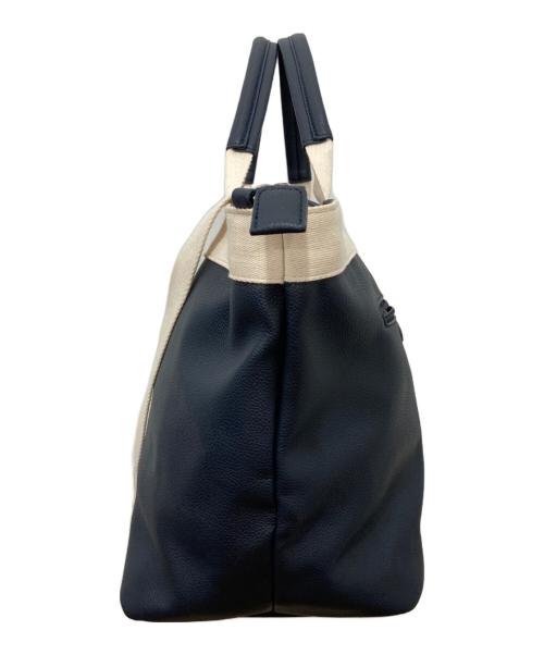 KITAMURA（キタムラ）KITAMURA (キタムラ) レザー2WAYバッグ ネイビーの古着・服飾アイテム