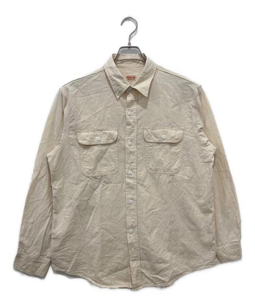 SUGAR CANE（シュガーケーン）SUGAR CANE (シュガーケーン) ワークシャツ アイボリー サイズ:Mの古着・服飾アイテム