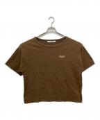 FRAMeWORK×haruフレームワーク×ハル）の古着「コラボロゴTEE 2」｜ブラウン
